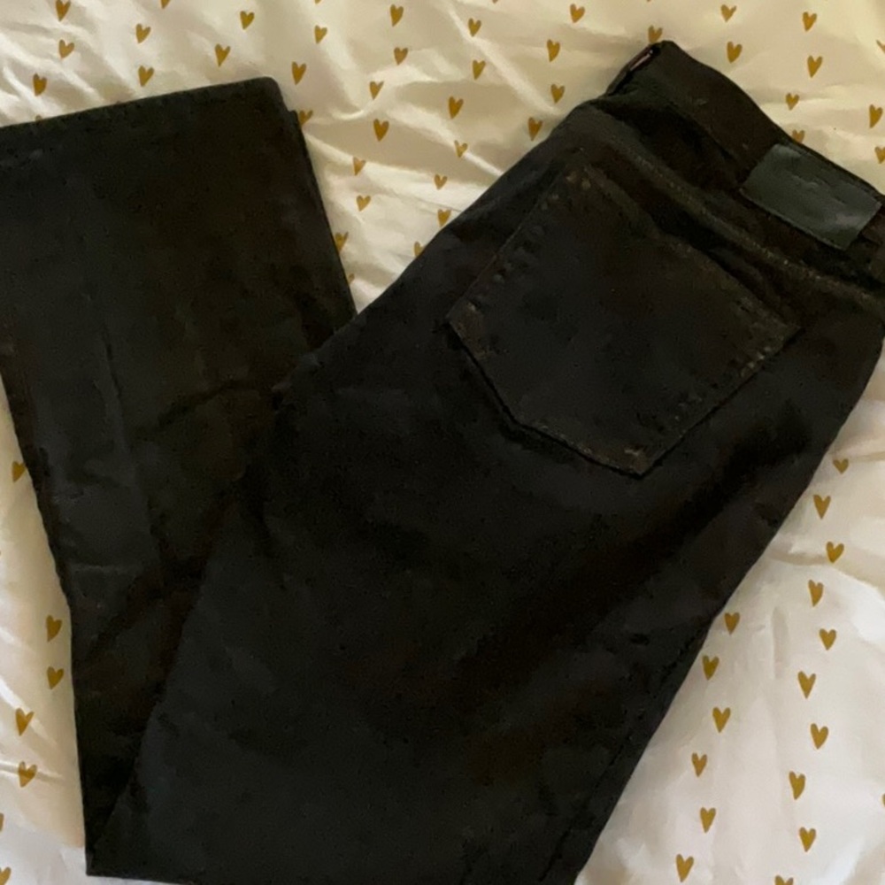 RALPH LAUREN BLACK DENIM WITH A BIT OF BRONZE SHIMMER. SIZE 12